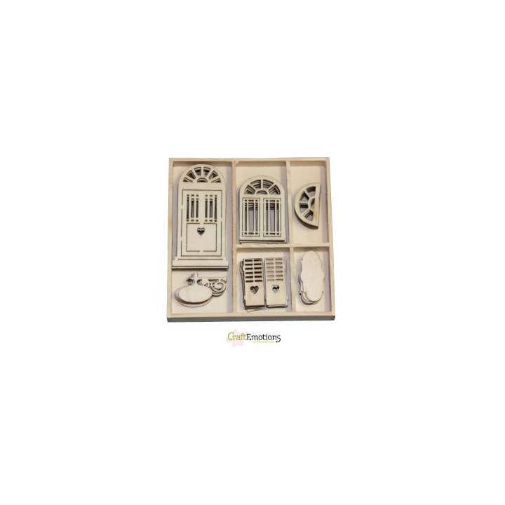 (0192)door and window wooden Ornaments