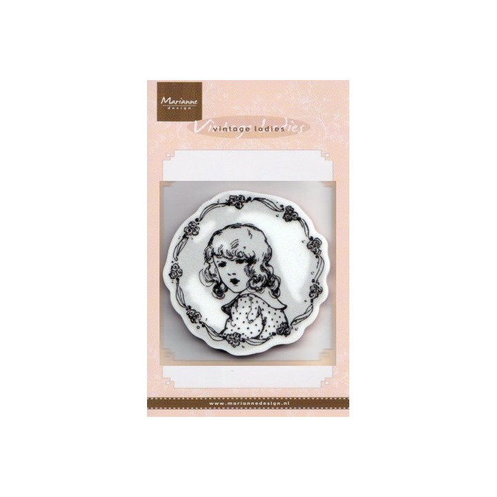 (CS0848)Clear stamp vintage flower girl