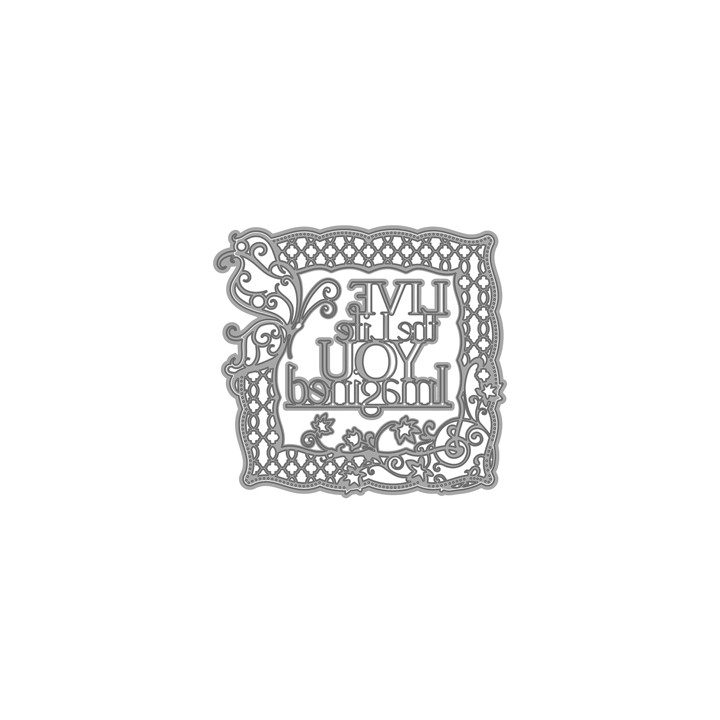 (  26E)Tonic Studios - Sentiment Frame Die Set - Live the Life y