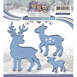 (YCD10029)Yvonne Creations die Colourful Christmas-Reindeer