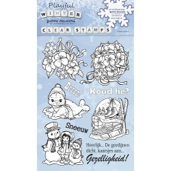 (YCCS10001)Stamps - Yvonne Creations - Playfull Winter