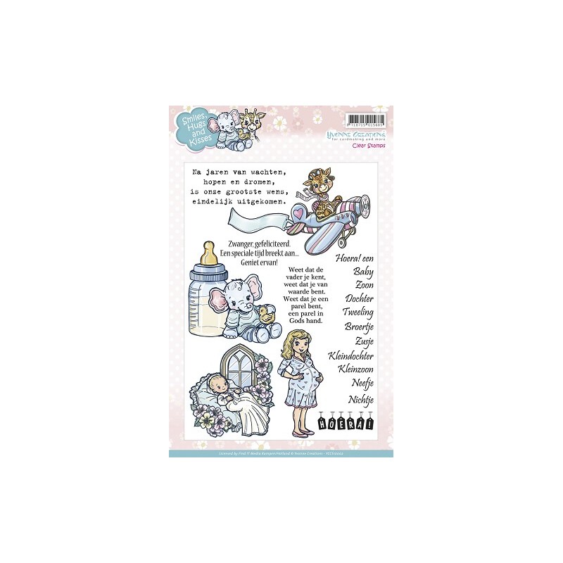 (YCCS10002)Stamps - Yvonne Creations - Smiles, Hugs and Kisses