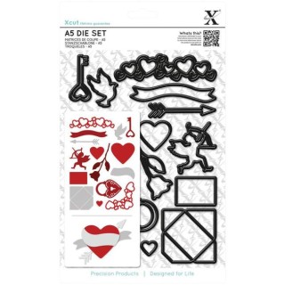 (XCU503263)A5 Die Set (15pcs) - Love Icons