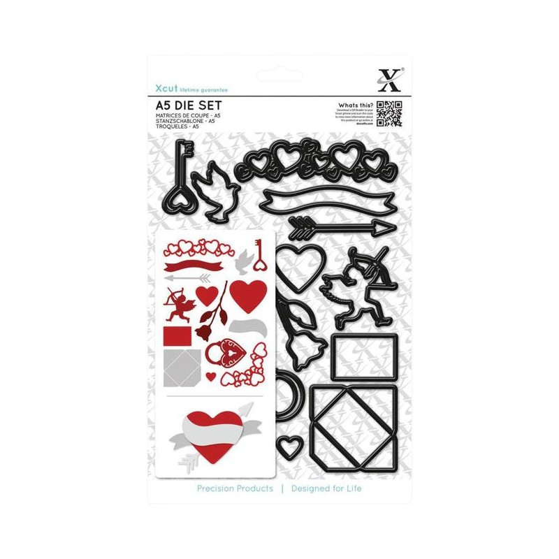 (XCU503263)A5 Die Set (15pcs) - Love Icons