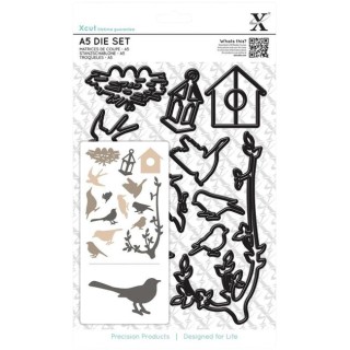 (XCU503248)A5 Die Set (14pcs) - Mixed Birds