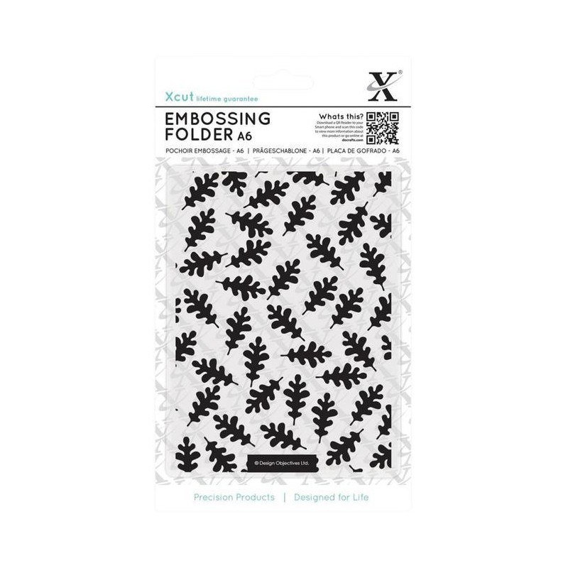 (XCU515149)Xpress embossing folder A6 Oak Leaf Pattern