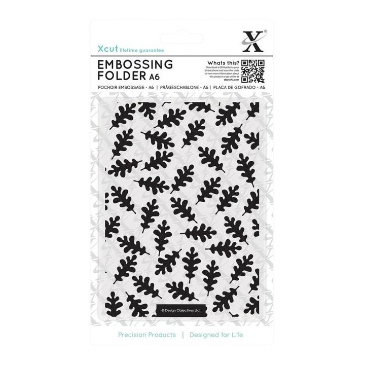 (XCU515149)Xpress embossing folder A6 Oak Leaf Pattern