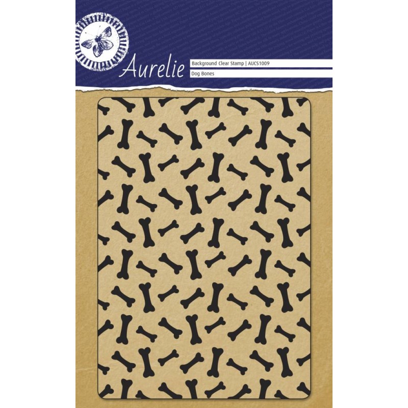 (AUCS1009)Aurelie Dog Bones Background Clear Stamp
