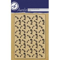 (AUCS1008)Aurelie Fish Bones Background Clear Stamp