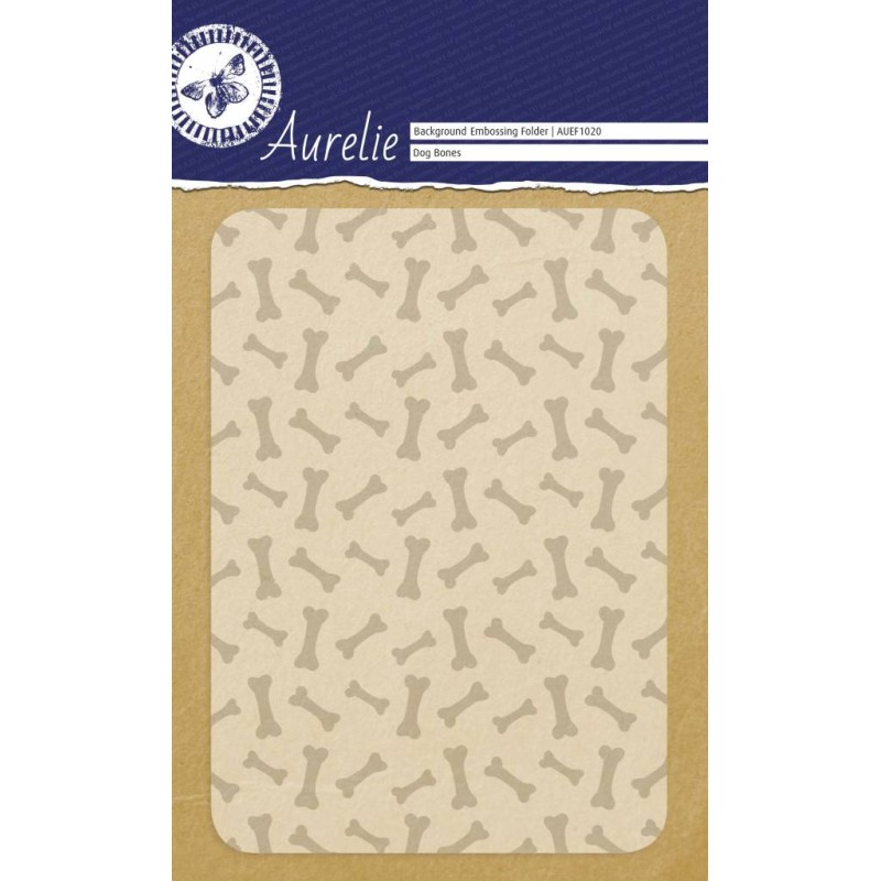 (AUEF1020)Aurelie Dog Bones Background Embossing Folder