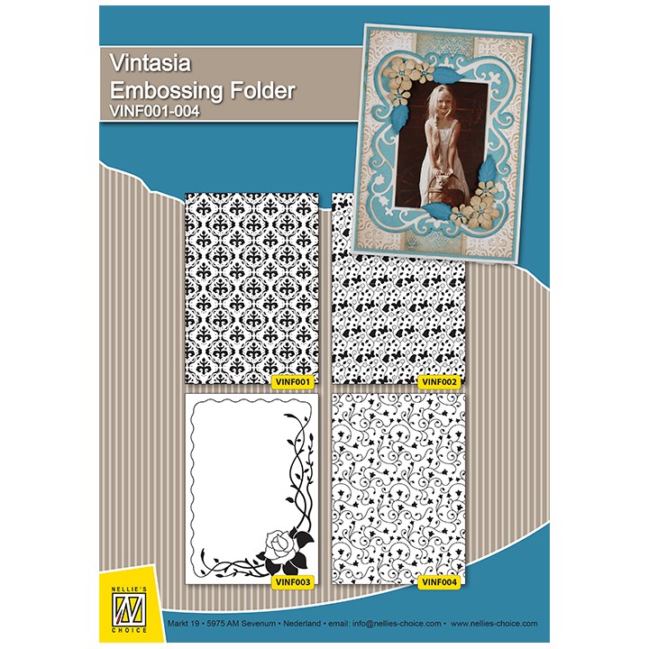 (VINF001)Nellie's Choice Embossing folder backgrounds baroc