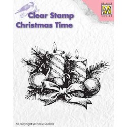 (CT010)Nellie's Choice Clear Stamp Christmas time candles