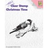 (CT011)Nellie's Choice Clear Stamp Christmas time bird