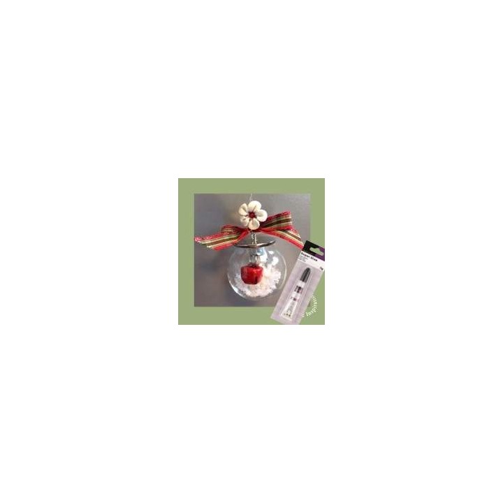 (12359-5901)Glass domes set 1 - X-mas bells