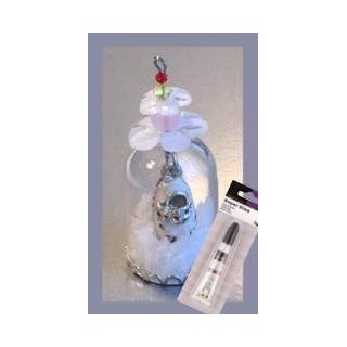 (12359-5905)Glass domes set 5 - little shoes