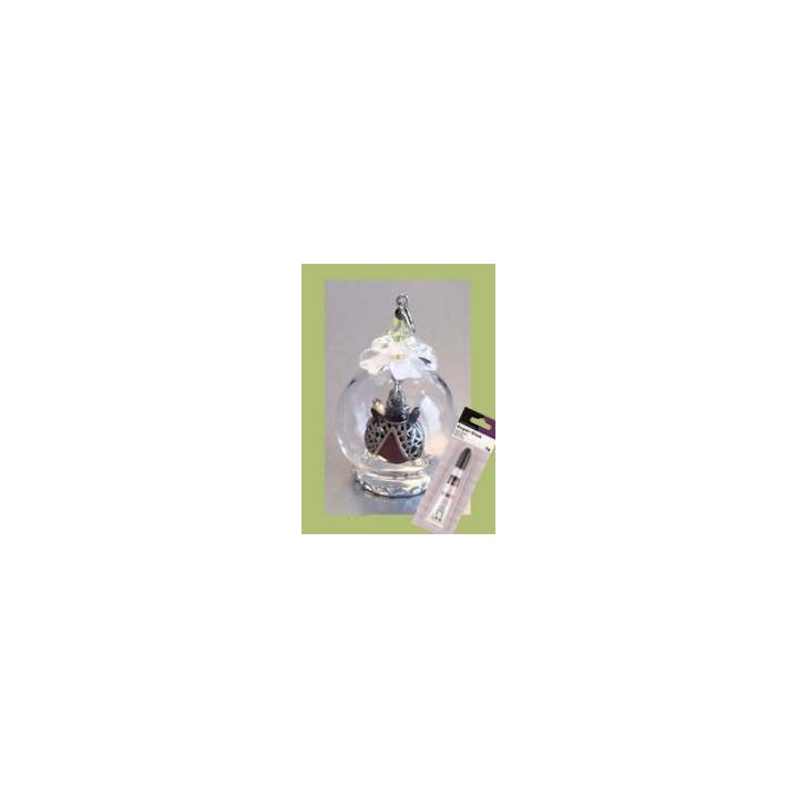 (12359-5906)Glass domes set 6 - lady bug