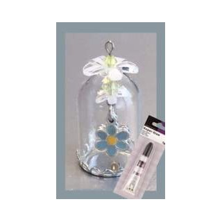 (12359-5910)Glass domes set 10 - forget me not