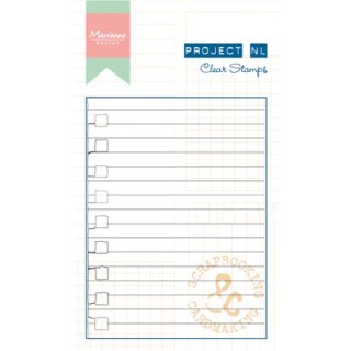 (PL1511)Clear stamps Project NL - Lijn papier