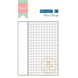 (PL1512)Clear stamps Project NL - Ruitjes papier
