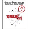 (CLBP04)Crealies Clearstamp Bits&Pieces no. 04 Ink splashes