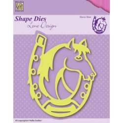(SDL005)Nellie`s Choice Shape Die Lene Design Horse shoe