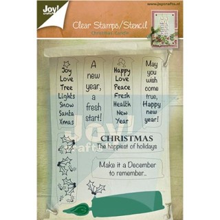 (6004/0002)Clear stamp / Stencil Christmas Candle