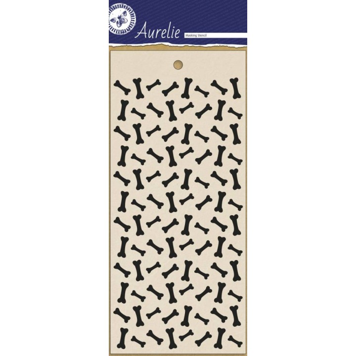 (AUMS1002)Aurelie Dog Bones Masking Stencil