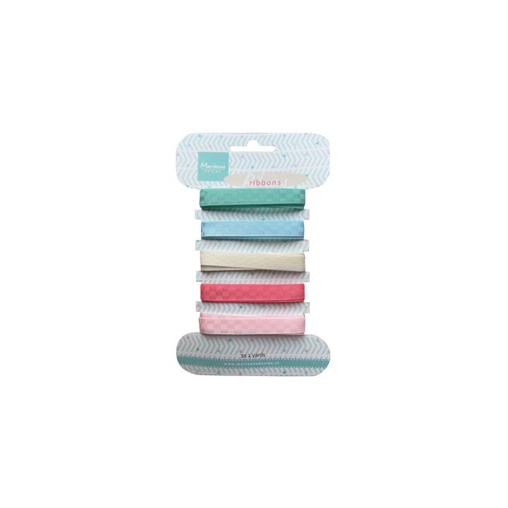 (JU0950)Marianne Design  Sweet colors ribbons