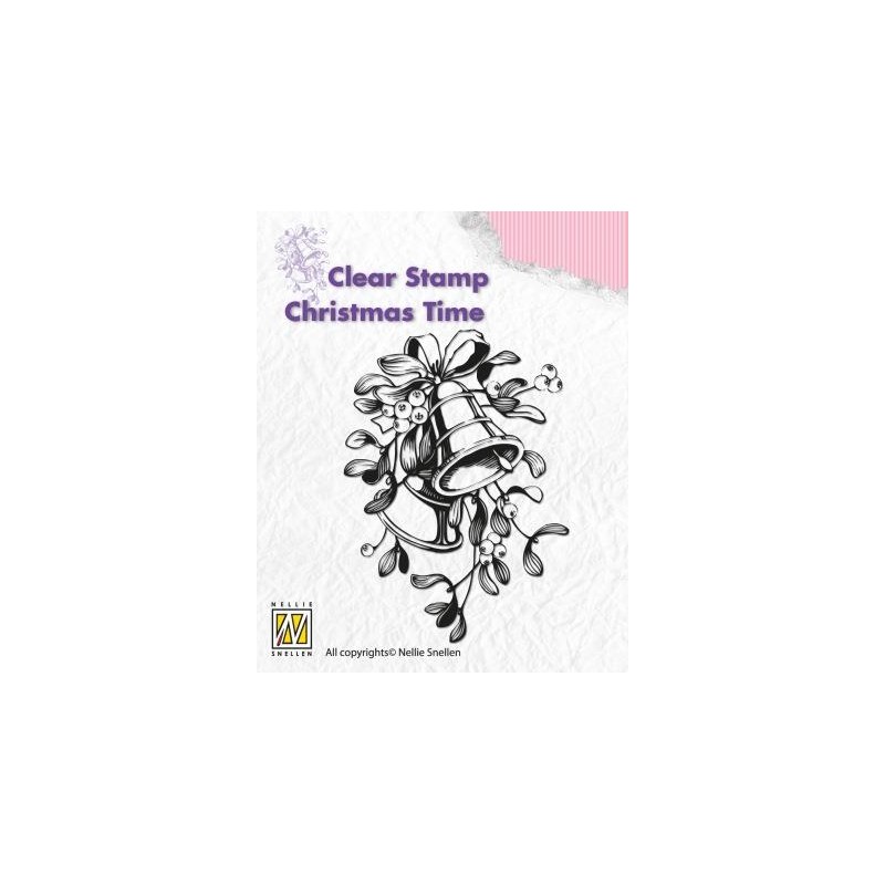 (CT006)Nellie's Choice Clear Stamp Christmas time Christmas bell