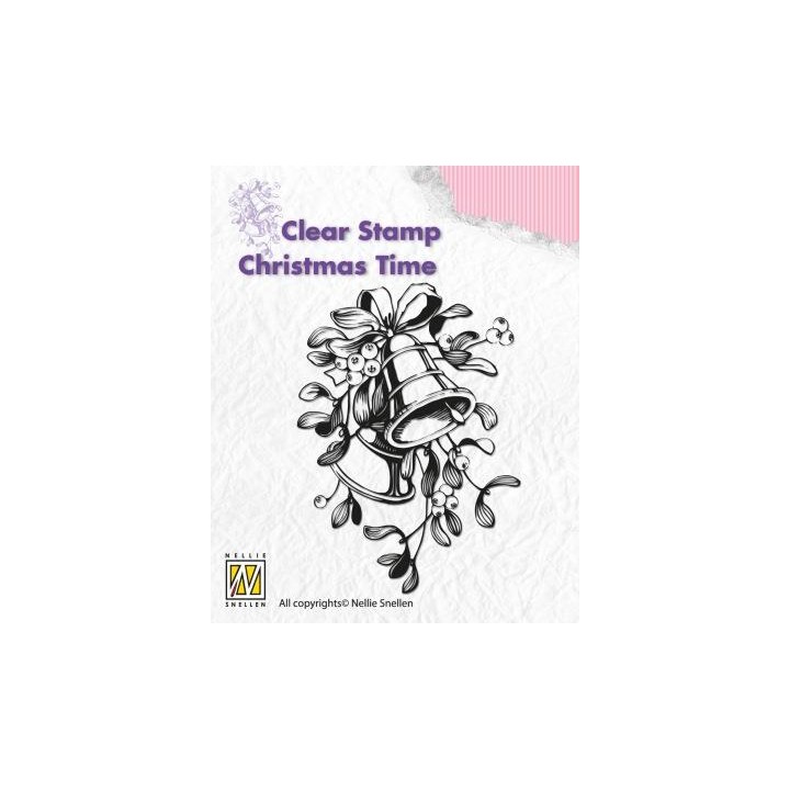 (CT006)Nellie's Choice Clear Stamp Christmas time Christmas bell