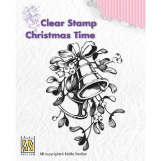 (CT006)Nellie's Choice Clear Stamp Christmas time Christmas bell