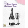 (CT007)Nellie's Choice Clear Stamp Christmas time Champagn