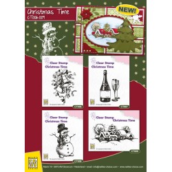 (CT007)Nellie's Choice Clear Stamp Christmas time Champagn
