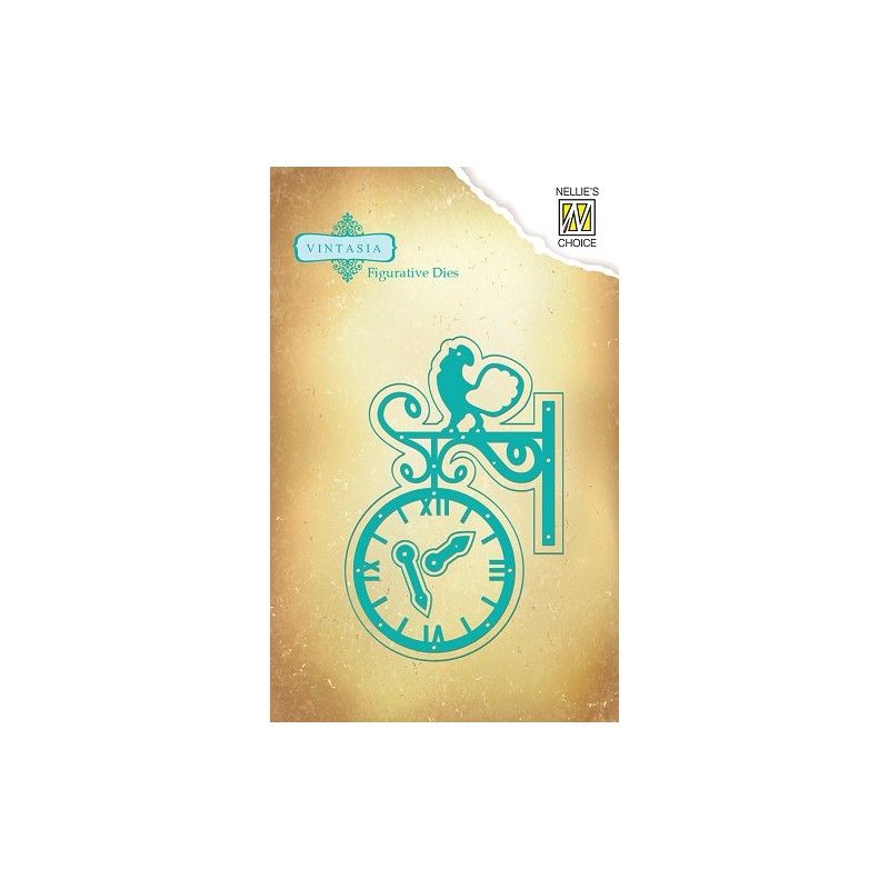 (VIND013)Nellie's Choice Vintasia Dies images - clock (VIND013)Nellie's Choice Vintasia Dies images - clock