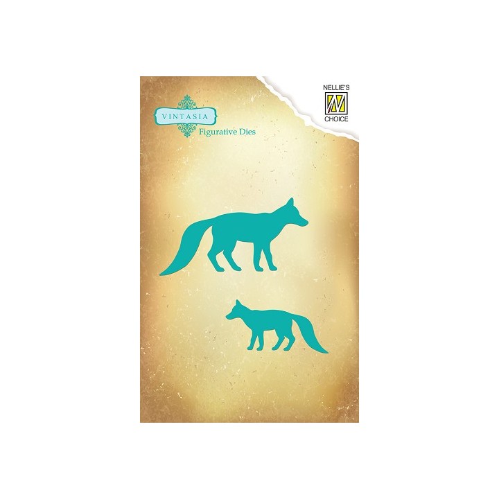 (VIND017)Nellie's Choice Vintasia Dies images - Foxes