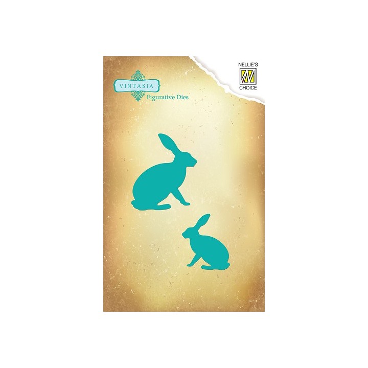 (VIND018)Nellie's Choice Vintasia Dies images - Hares