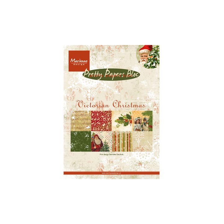 (PK9125)bloc de papier 15X21 cm Victorian Christmas