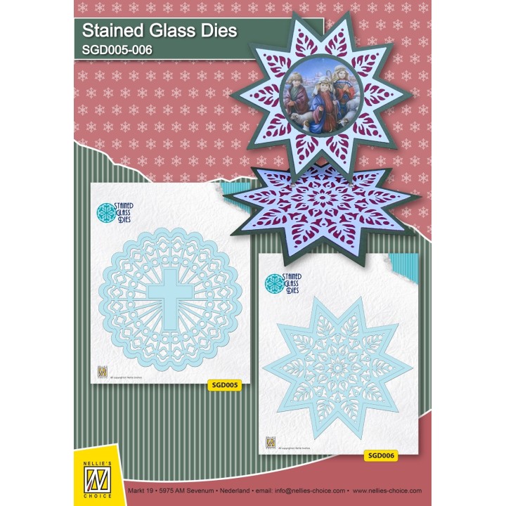 (SGD006)Nellie`s Choice Stained Glass Dies - fantasy star