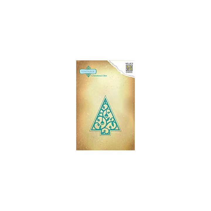 (VIND021)Nellie's Choice Vintasia Dies images - Christmas tree