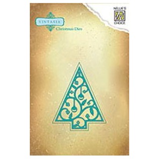 (VIND021)Nellie's Choice Vintasia Dies images - Christmas tree