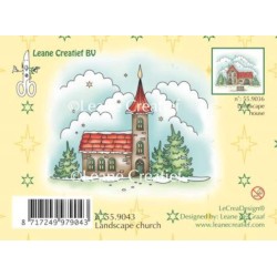 (55.9043)Clear Stamp - Landscape church