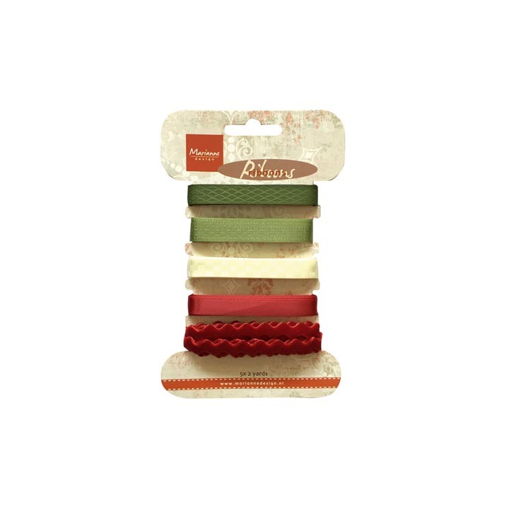 (JU0951)Marianne Design Christmas ribbons