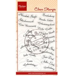 (CS0934)Clear stamp Anja's Labels Wunsche