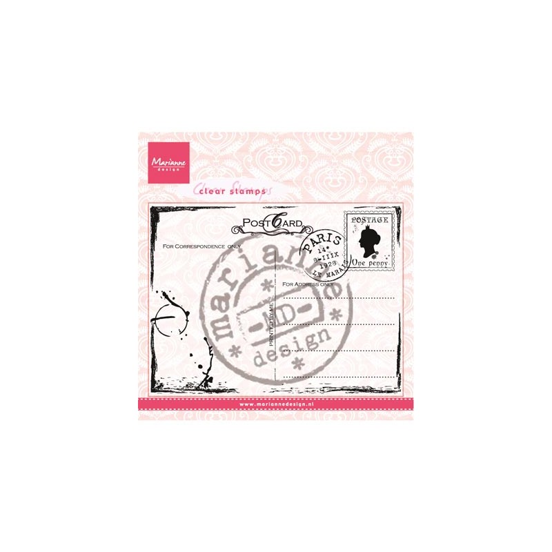 (CS0935)Clear stamp Postcard