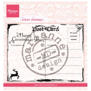 (CS0936)Clear stamp Christmas postcard