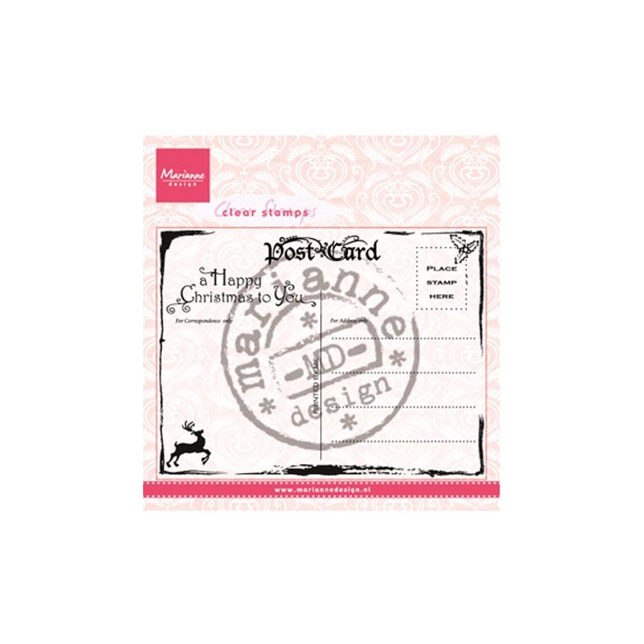 (CS0936)Clear stamp Christmas postcard