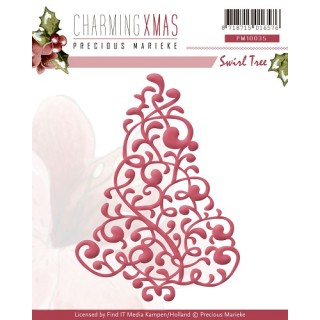 (PM10035)Precious Marieke - Charming Xmas - Swirl Tree