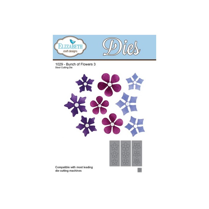 (SKU1029)Elizabeth Craft Design Die Bunch of Flowers 3