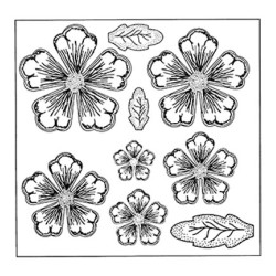 (UMS633)Stamps To Die For - Shaded Peony