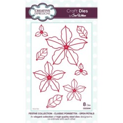 (CED3040)Craft Dies - Classic Poinsettia Open Petals